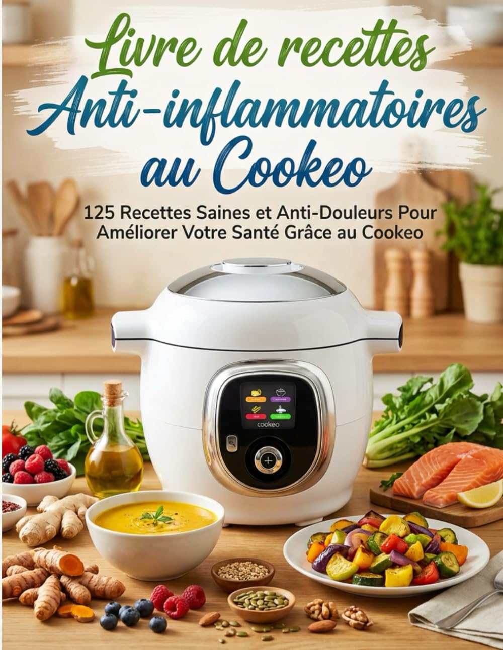 Livre de recettes anti-inflammatoires au Cookeo : 125 recettes saines et anti-douleurs pour améliorer votre santé grâce au Cookeo