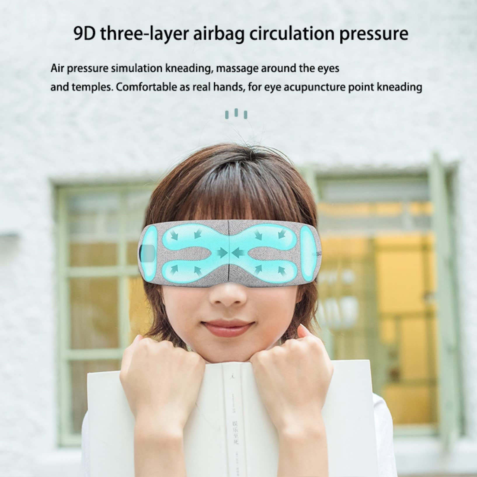 Masajeador De Ojos, Masajeador De Ojos Con Calor, Ideal Como Regalo De Relajación Para Mamá, Reduce Ojos Secos/Fatiga Ocular/Mejora El Sueño
