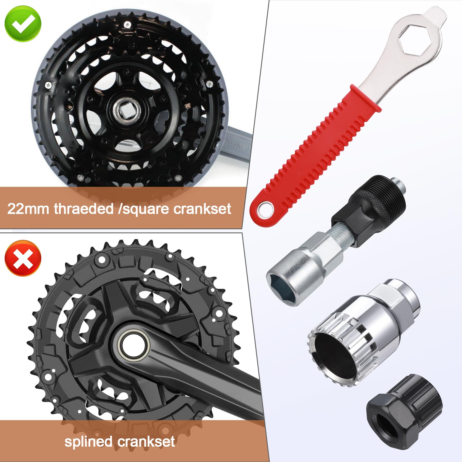 Jecdfs 1pcs Extracteur De Manivelle De Vélo,Outil Compact De