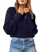 Algopix Similar Product 17 - Womens Puff Sleeve Sweaters Crewneck