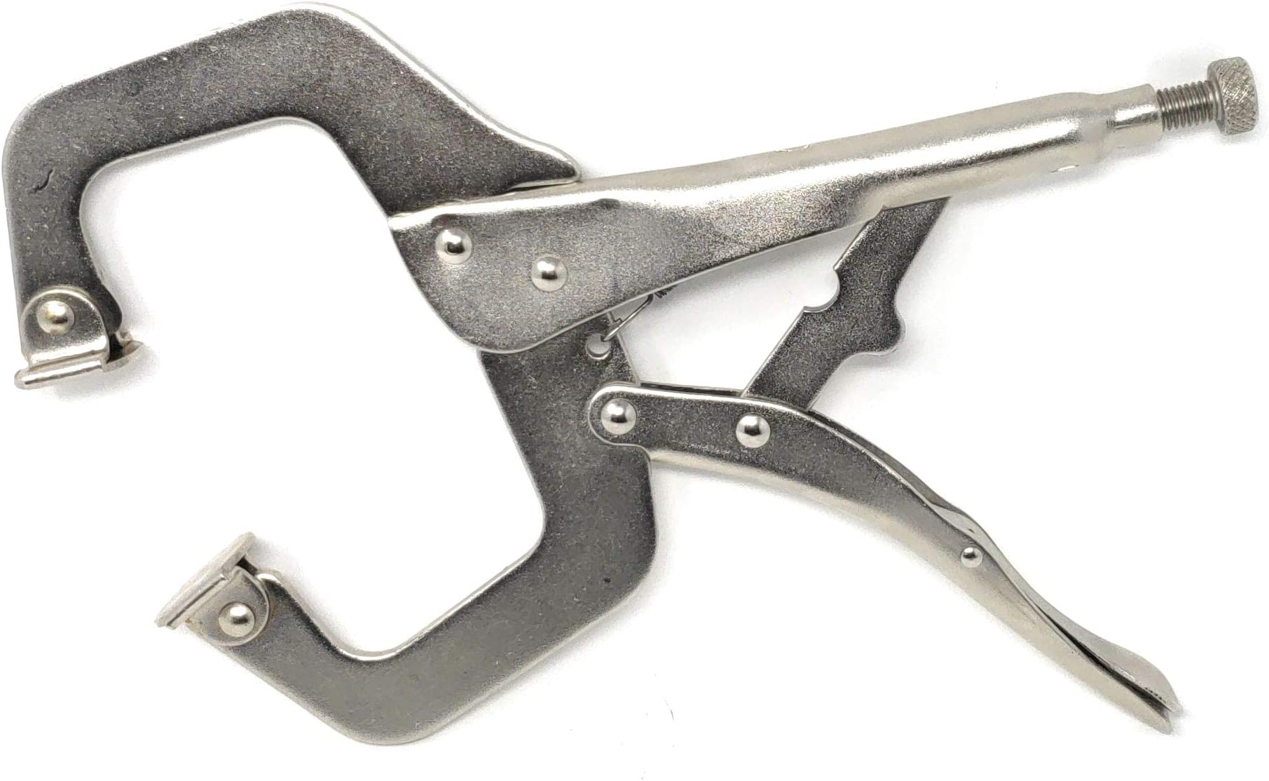 Massca Locking C-Clamp | Portable Table & Tool Vise Grip | Heavy Duty C-Clamps with Swivel Pads | Made from Strong High-Grade Carbon Steel for Home & Workshop Use | – 18 Inch