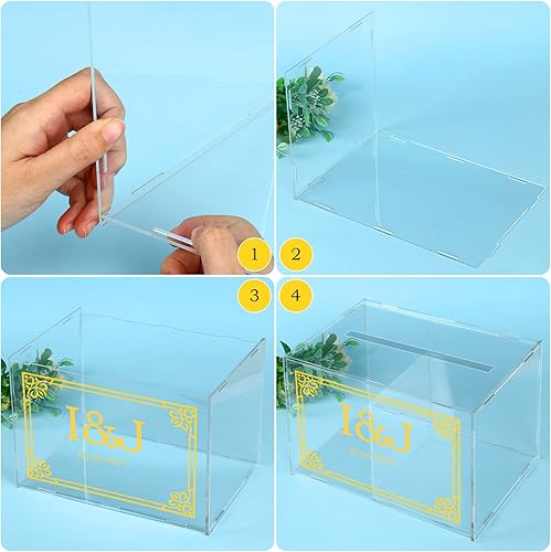 Miniatura 3 de OXYEFEI Caja de ahorro de dinero personalizada, tarro de dinero acrílico transparente, alcancía para adultos