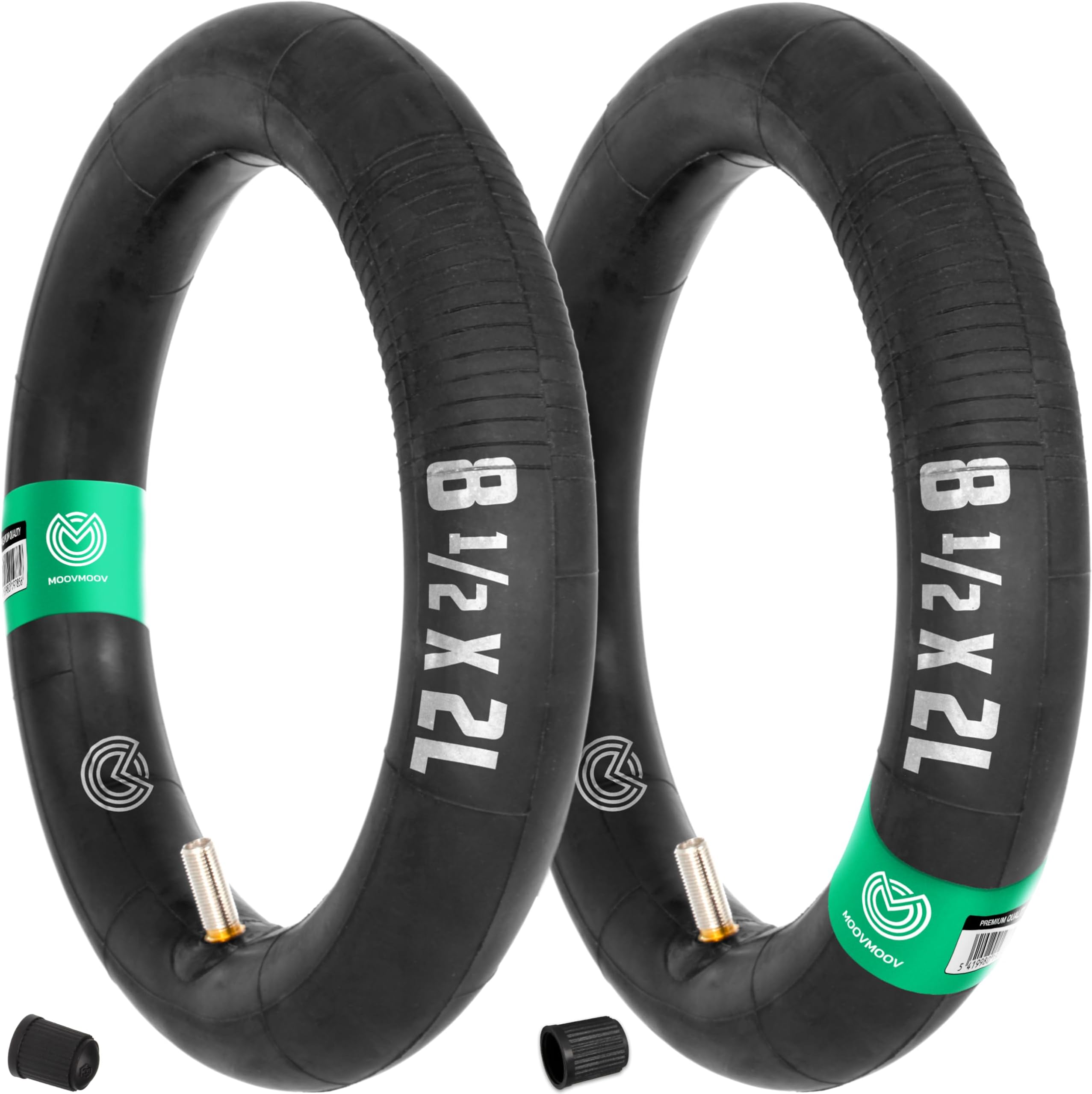 (2-Pack) 8 1/2 x 2L Inner Tubes Straight Valve - Xiaomi M365 Inner Tube & Other Models - Highly Resistant - 8.5 inches Replacement Tubes for Electric Scooters 8.5 Inches Wheels