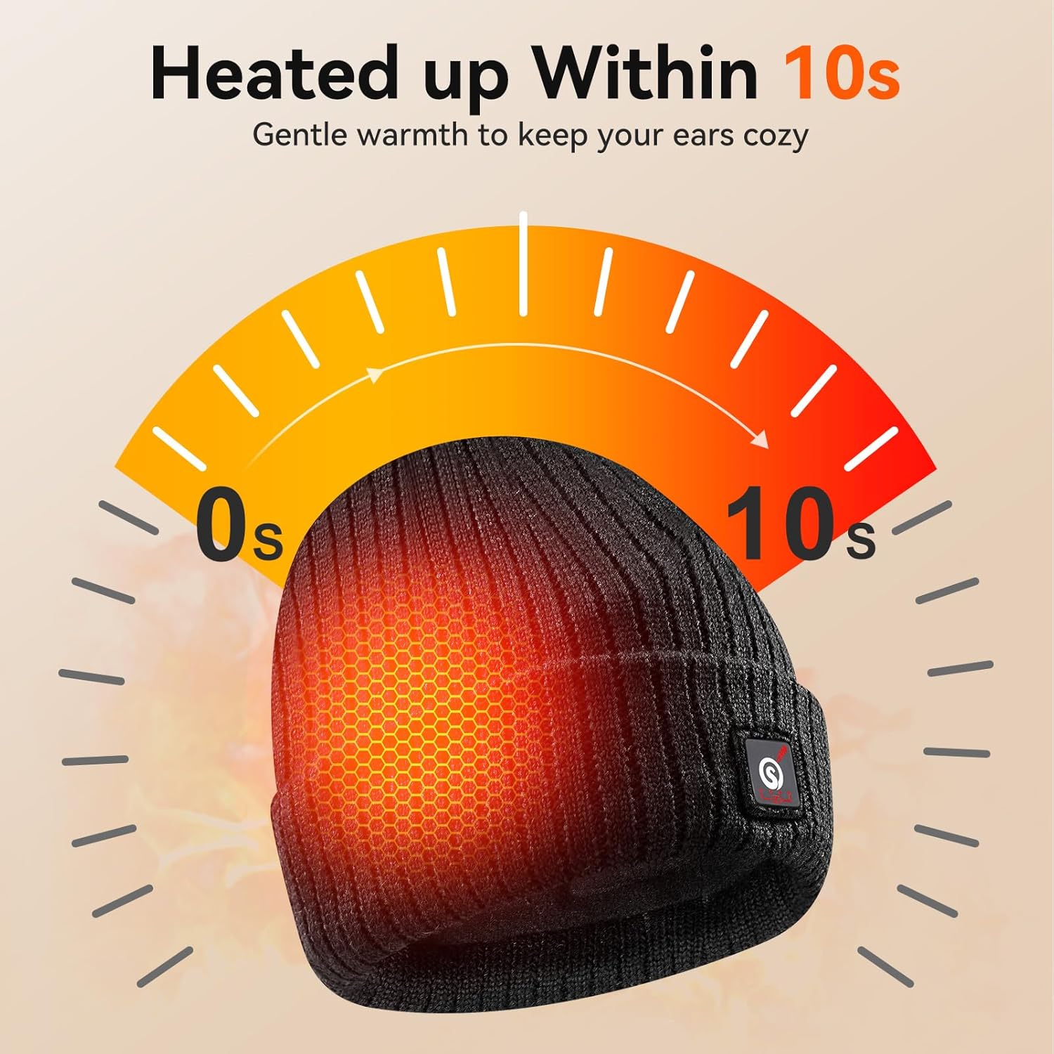 Heated Hat for Men Women,Long-Lasting Anti-Freeze Battery,Electric Winter Beanie - Image 2