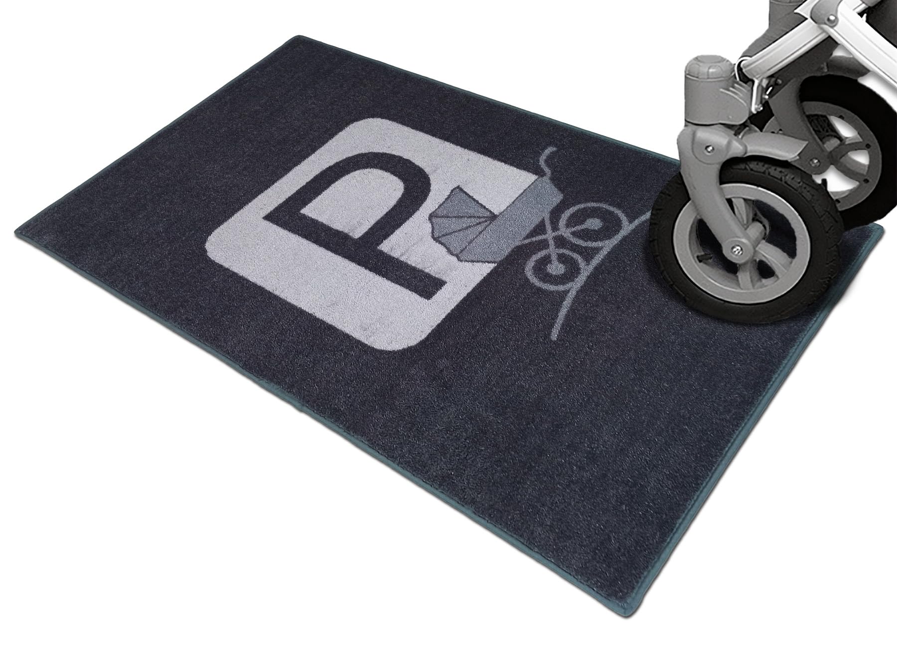 Schmutz-Unterlage für Kinderwagen & Buggy/waschbarer Funktionsteppich – schützt den Boden/stark saugende Mikrofaser/praktisches Zubehör / 67x110cm (grau - "Kinderwagen")