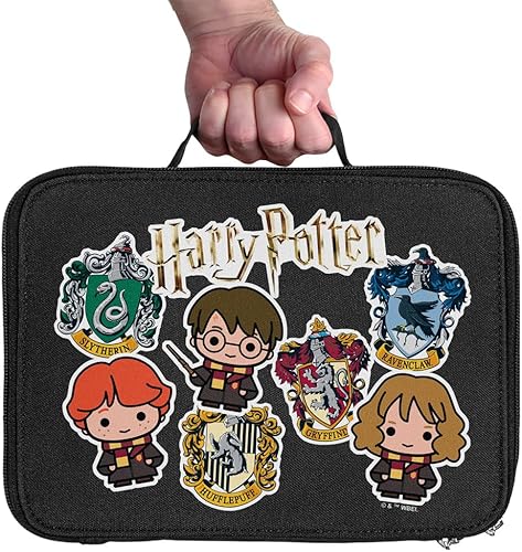 Miniatura 3 de LOGOVISION Harry Potter - Fiambrera con calcomanías mágicas aisladas y laterales suaves, bolsa de almuerzo reutilizable para el trabajo de oficina