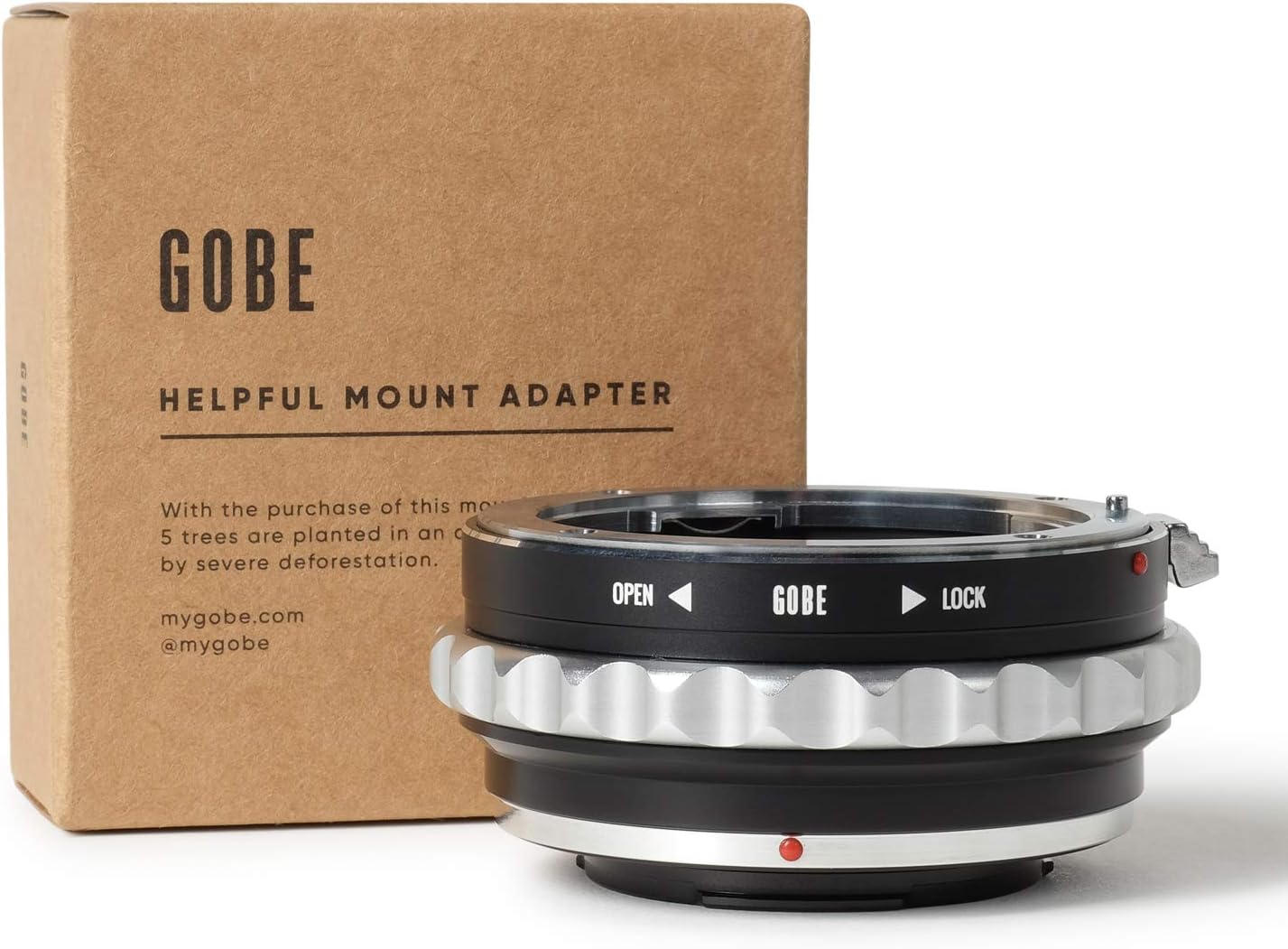 Gobe Lens Adapter: Pentax K Lens Mount (DA Type) to Fujifilm X Mount Camera Body