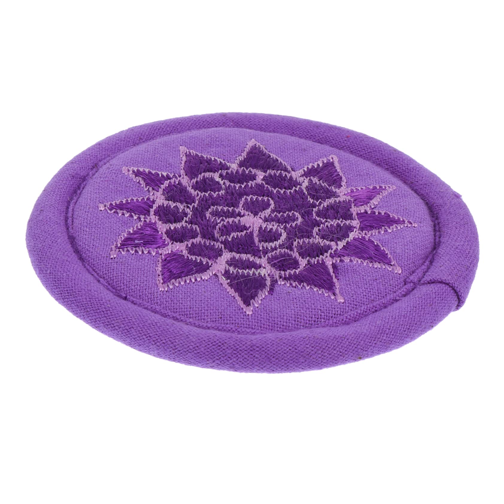 Toddmomy Art Embroidered Teapot Cushion Meditation Sound Bowl Mat Buddhist Decorative Pillow Buddhism Accessory