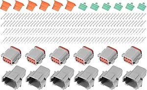 X AUTOHAUX 6 Kit 8 Pin Way 6 Pcs Connector 96 Pcs Male And - View #3
