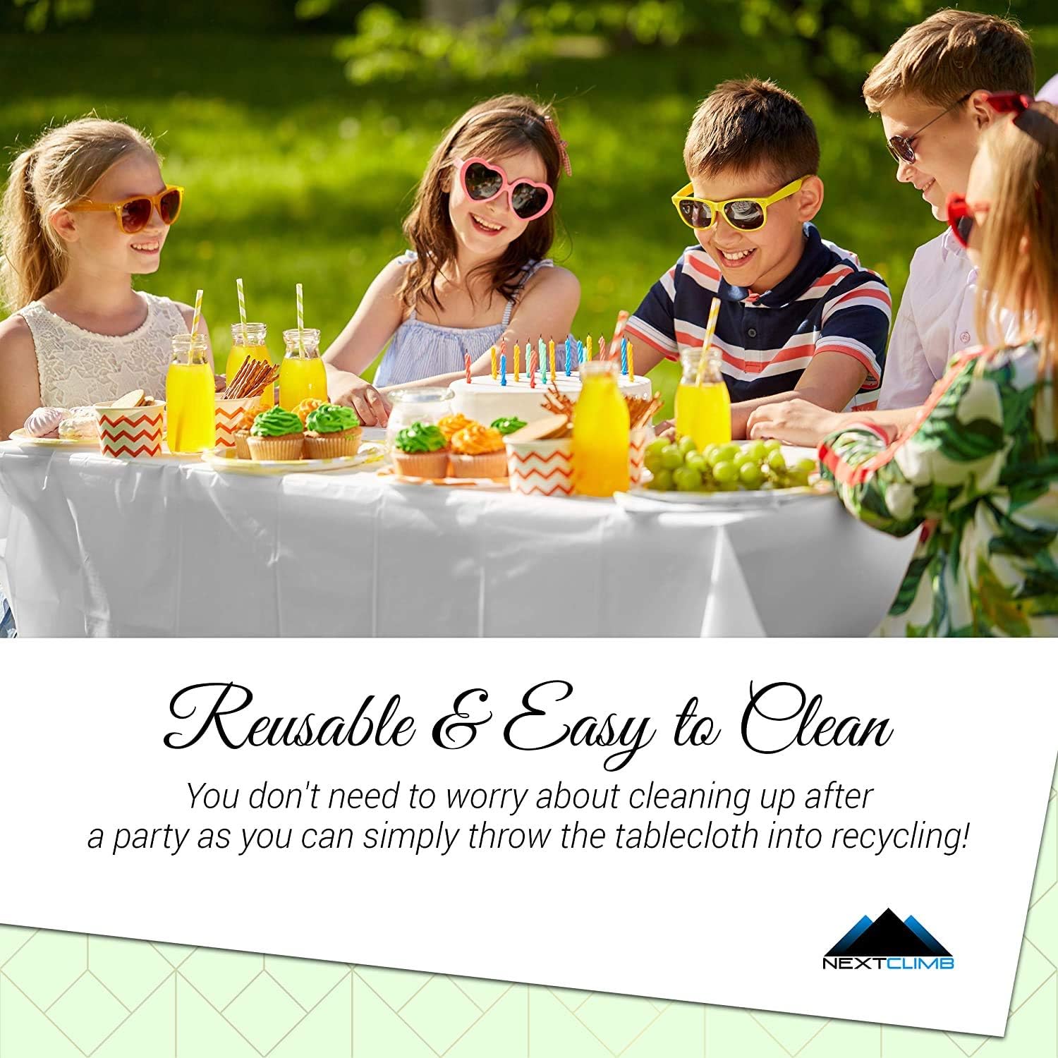 Lіmіtеd Dіѕсоunt NextClimb Rectangle Vinyl Tablecloth (6 Pack) 54 x 108 inches - THICKEST Heavy Duty Table Cloth - Disposable Or Reusable White Plastic Outdoor Party Table Covers