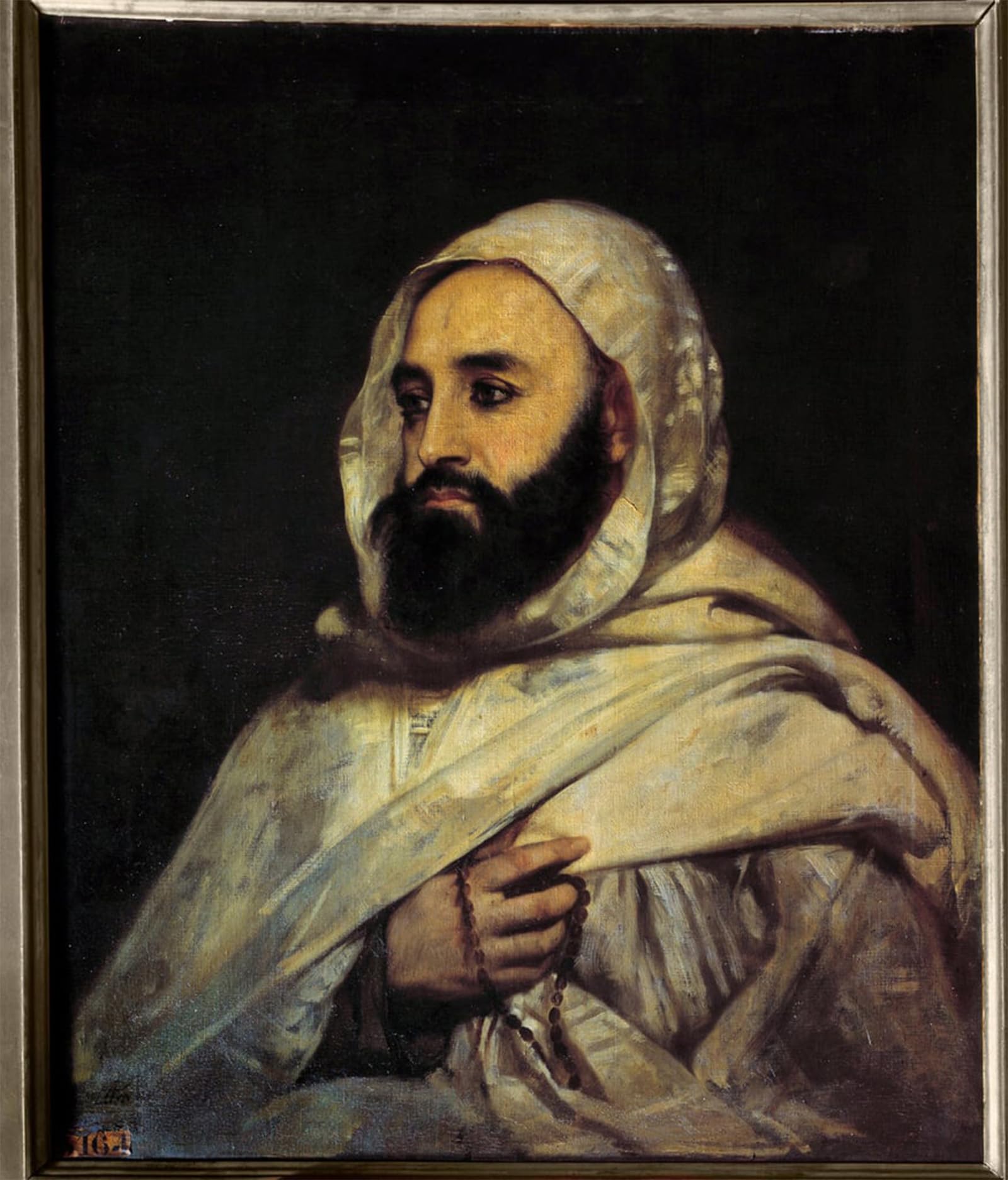 ARTXLXXBN Famous Print Painting Colorful Art Print Portrait of Algerian Painting by Jean Baptiste Ange Tissier Canvas Art Decorations for Home Decor 60x90cm