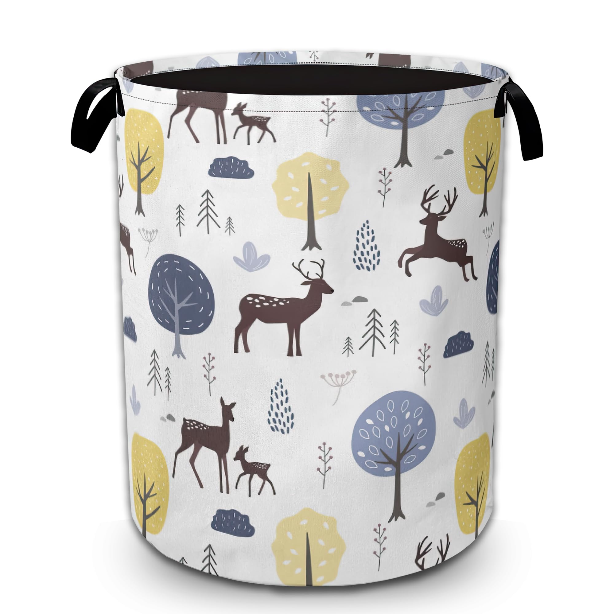 Bilangce Girls Deer In Forest Laundry Hamper Laundry Basket Collapsible Organizer Basket For Storage Bin Toy Bins Gift Baskets Bedroom Clothes Children Nursery Hamper