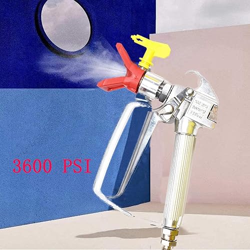 Miniatura 7 de Pistola pulverizadora de alta presión de 3600 PSI con junta giratoria de 517 puntas, pistola de pintura sin aire para rociar en paredes, muebles,
