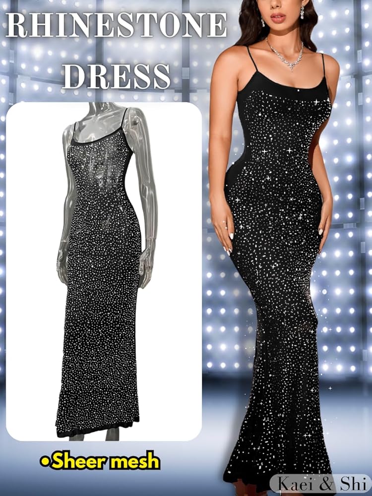 【Acka.】美品　sheer puff dress Amazon.com: Kaei&Shi Rhinestone Mesh Dress,Glitter Sparkly