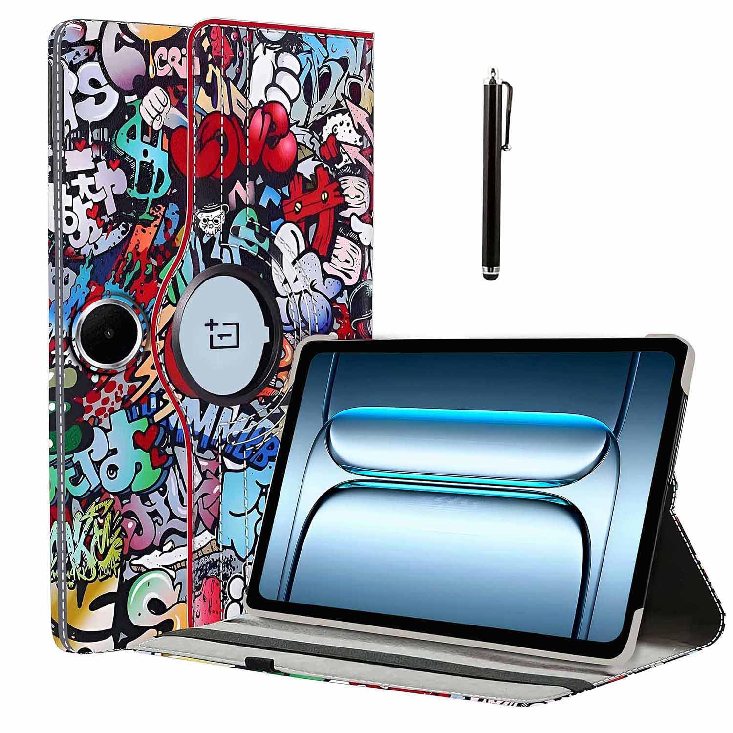 ProElite Cover for OnePlus Pad Lite 11 inch Case, 360 Rotatable Smart Flip Case Cover for OnePlus Pad Lite 11 inch Tablet with Stylus Pen, Hippy-picture-30