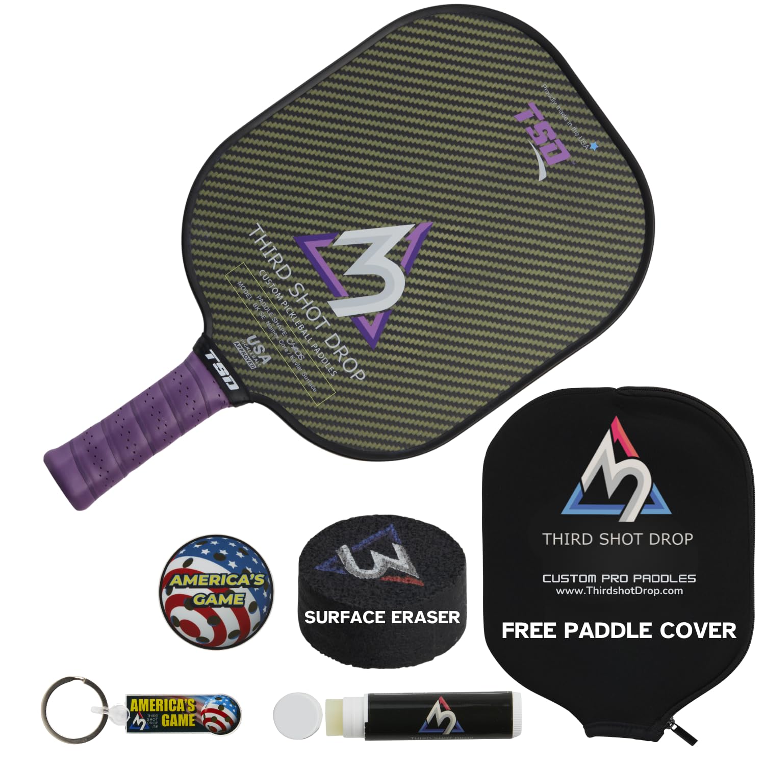 Third Shot Drop Special Edition Series Professional Pickleball Paddles, Special Aramid Composite Paddle Surface (Chaos 16mm | Aramid Core)
