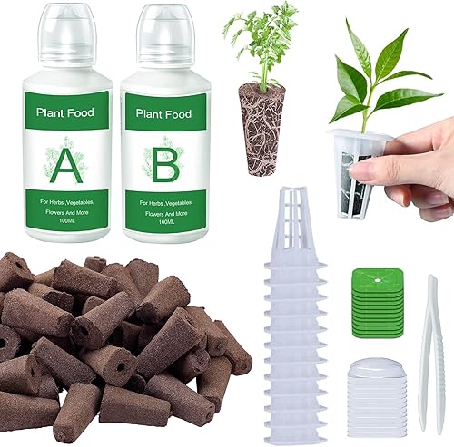 Miniatura 8 de Kit de cápsulas de semillas hidropónicas con 12 esponjas de cultivo, 12 cestas de cultivo, 12 cúpulas de cultivo, alimentos vegetales de nutrientes