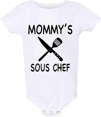 Mommys Sous Chef Funny Baby Bodysuit Breastfeeding Baby Shirt Funny Baby Clothes Funny Unisex Baby