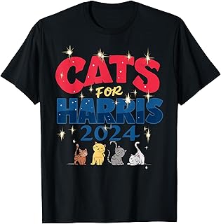 Cat Design Cats for Kamala Funny Harris Supporter T-Shirt