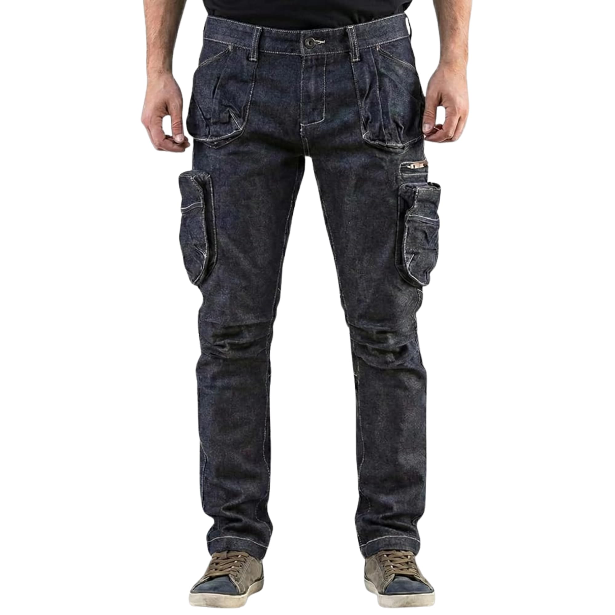 NEO TOOLS Heren werkbroek denim/set, lang, 8 zakken, maat XS-3XL
