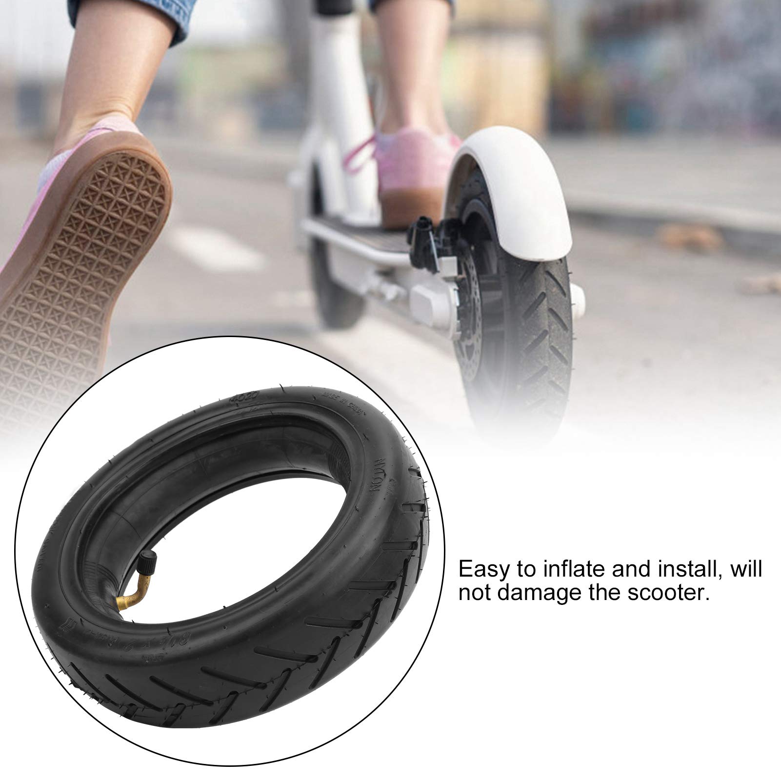 Neumático de Scooter eléctrico, neumático de Cubierta Inflable de Scooter 8.5 Pulgadas neumático de Goma Conjunto de conversión Accesorio para M365 / Pro Scooter eléctrico