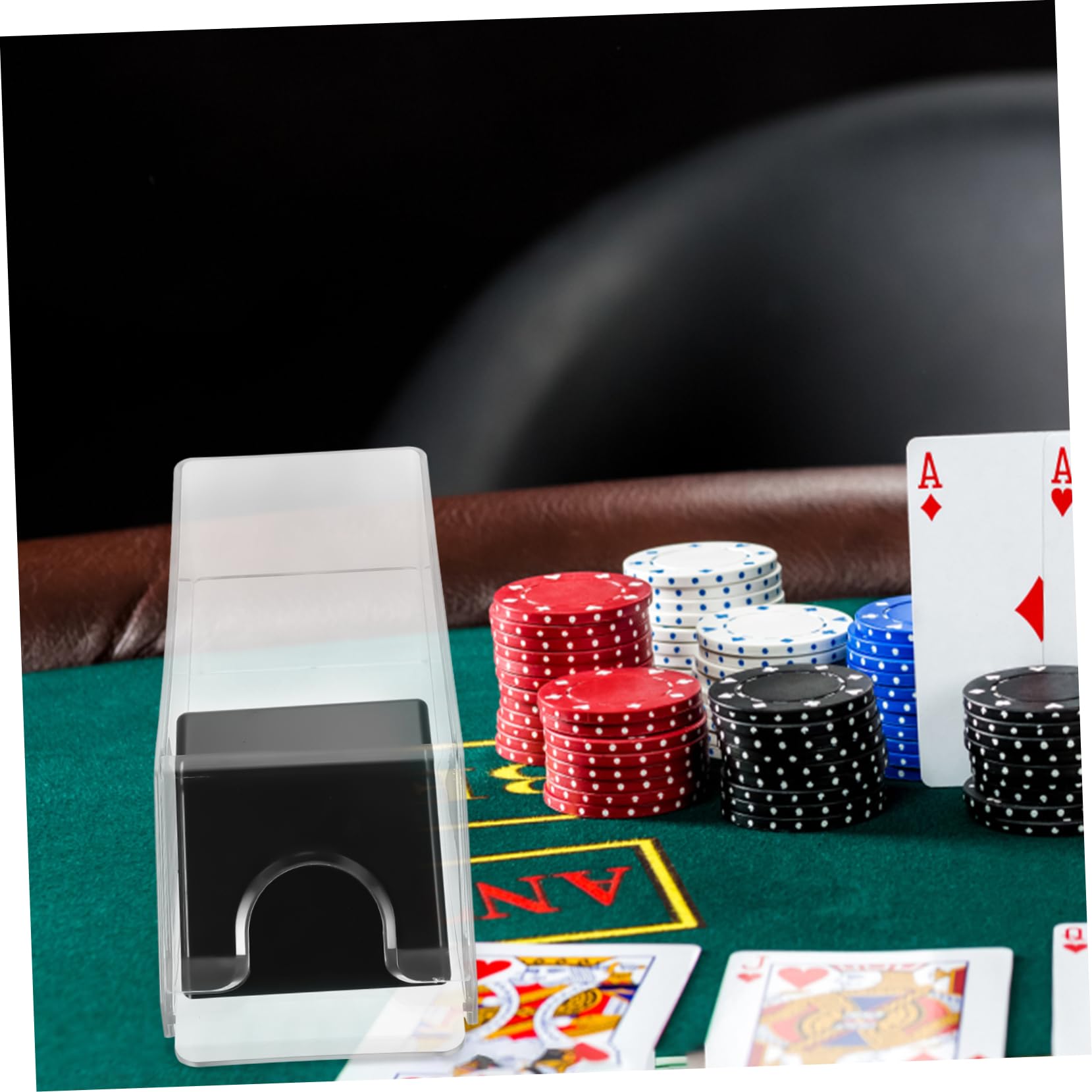 TOYANDONA 1pezzi Dispenser Di Carte Acrilico Per Giochi Da Tavolo Accessorio Pratico Per Poker Struttura Unica e Facile Da Usare Mantiene Le Carte Ordine Graffi Per Feste e Serate Di Gioco