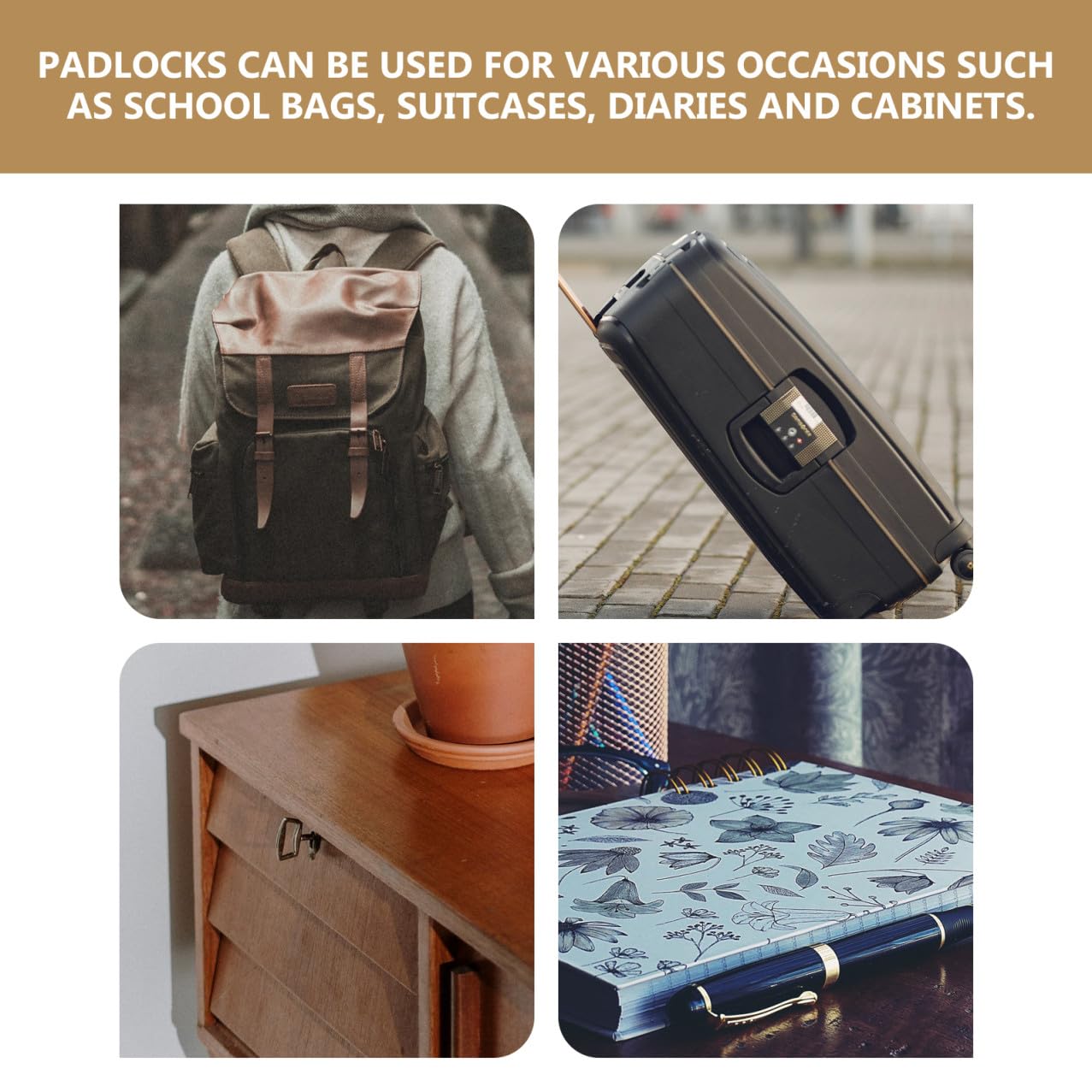 PACKOVE 3 Set Di Lucchetti Per Bagagli Da Viaggio in Metallo Per Valigia E Borsa 3 Combinazioni Facili Da Trasportare 2 Pezzi*3