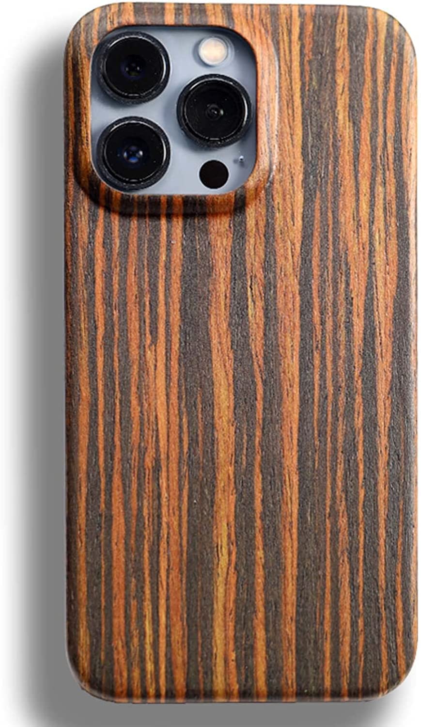 Funda de madera real para iPhone 14 carcasa transpirable color B 7