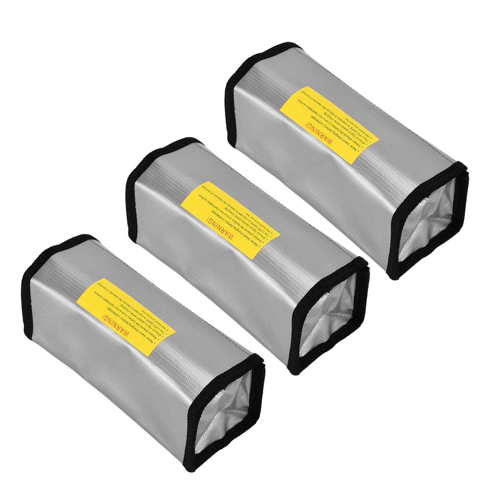 Ejoyous Lipo Safe Bag, 3 Stück Akku Tasche Feuerfeste Batterie Tasche, Explosionsgeschützte Temperaturbeständig Lipo Sicherheitstasche