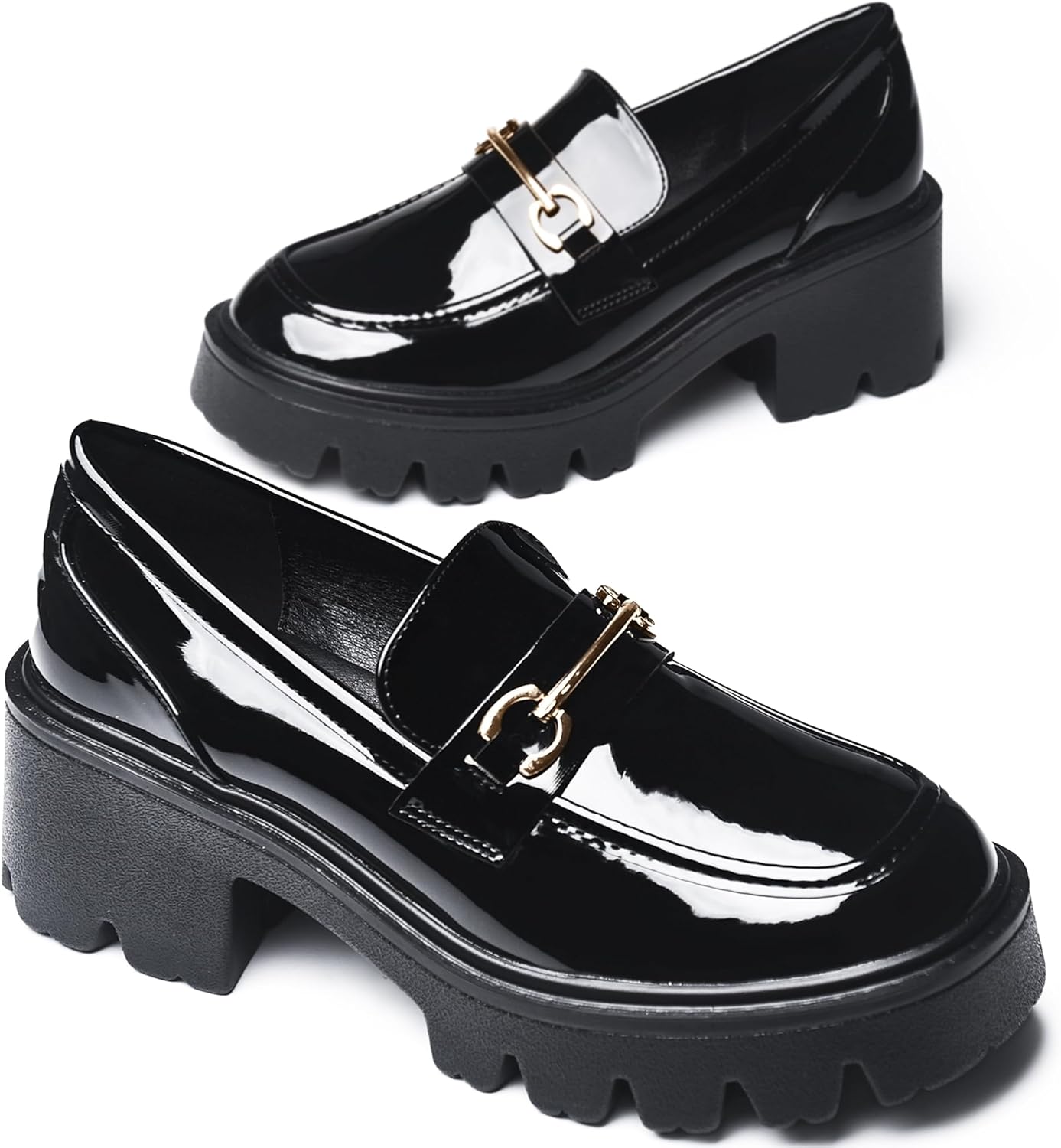 Loafers for Women, Chunky Platform Loafers, Comfortable Women's Business Casual Shoes - Image 3
