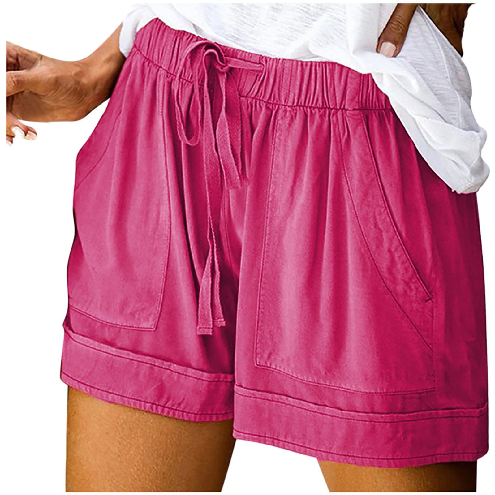 Short cargo rose avec slip de running pour vos sorties