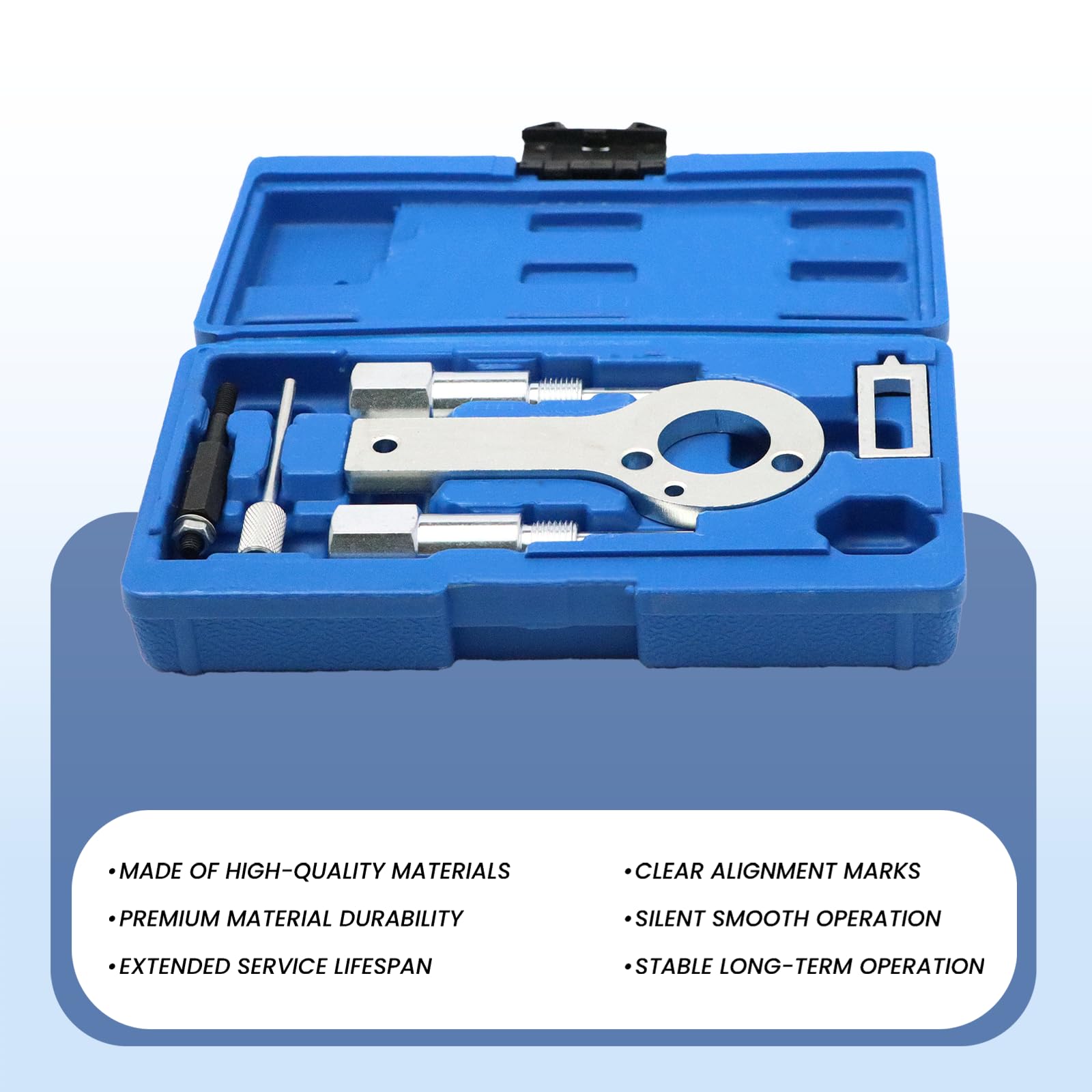 Kit di sostituzione della cinghia dentata con utensile di bloccaggio della puleggia per motori Fiat Alfa Romeo Lancia e Opel 1.6 1.9 e 2.4 JTD Multijet