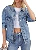 Kedera Denim Jacket for Women 2024 Embellished Jean Jackets Button Down Western Trucker Jacket Coat Outfit