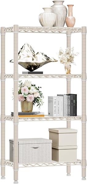 M MZG 1000 Lbs 4-Shelf Standing Storage Shelves Heavy Duty Metal Shelving…