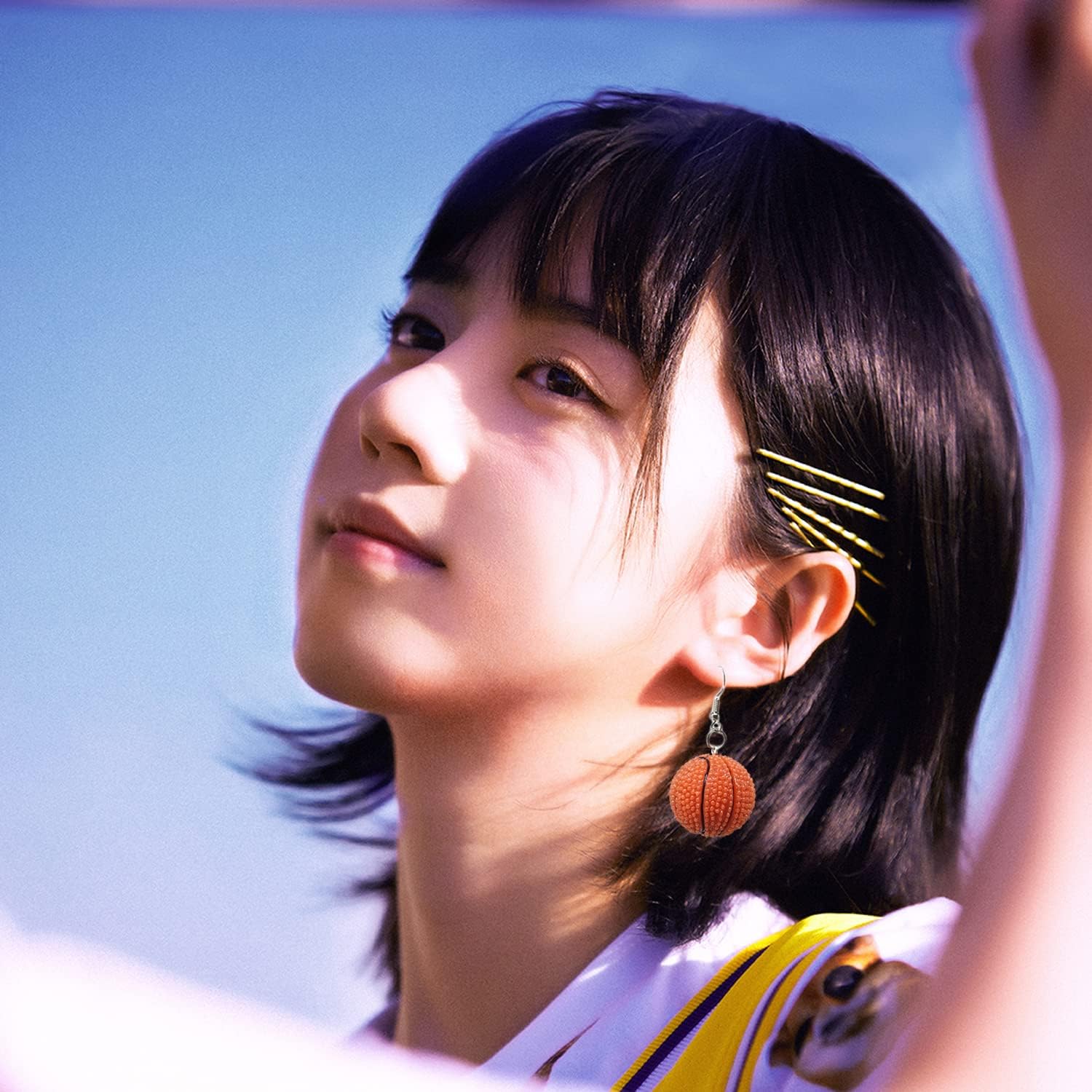 Honbay Exaggerated Personality Sports Style Earrings 3D Basketball Soccer Sport Ball Earrings Dangle Earrings for Fans Sports Lovers - Image 5