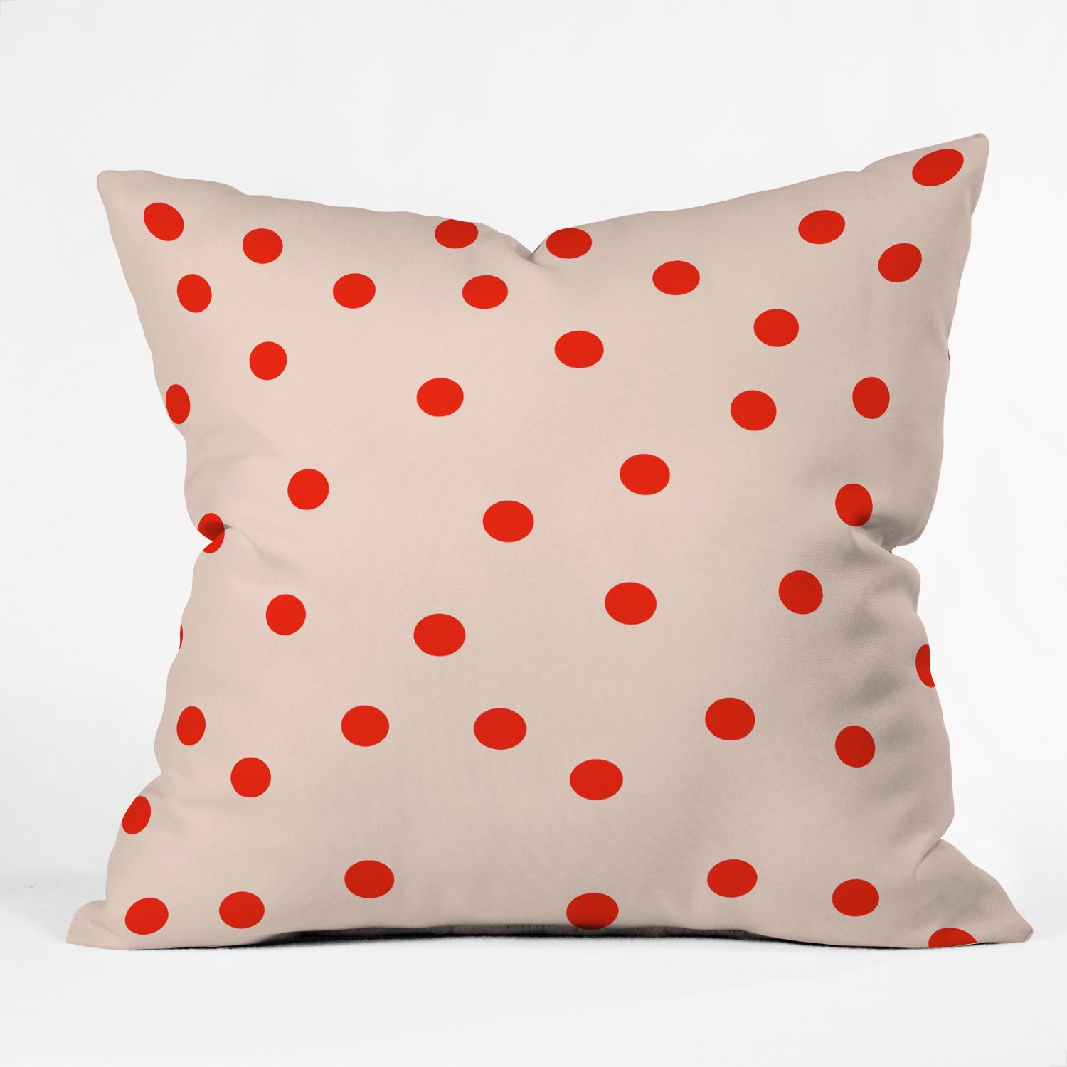 Deny Designs Garima Dhawan Vintage Dots Red Indoor Throw Pillow, 20" x 20"
