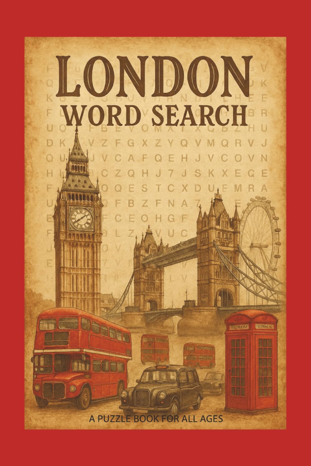 LONDON WORD SEARCH: Word Searches with Easy-to-Read Print about London Places, Learning Puzzle Book, Travel book guide for adults, children, teens and seniors, 6x9 inches, 110pages, 50+Puzzles