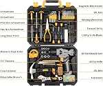DEKOPRO 126-Piece Kit Combo Power Tool avec 8V Perceuse sans fil, NiMh Batterie, 10MM 3/8'' Chuck sans clé, DIY Outils à main pour jardin, bureau, réparation de maison