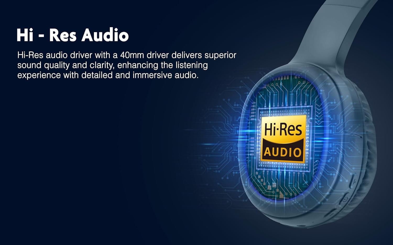 Fisher Active Noise Cancelling Headphones, Over Ear Headphones Wireless Bluetooth 5.3, Microphone, Lightweight Comfortable Headset for Home, Travel, Rechargeable, Workout Headphones, Deep Bass - Image 6