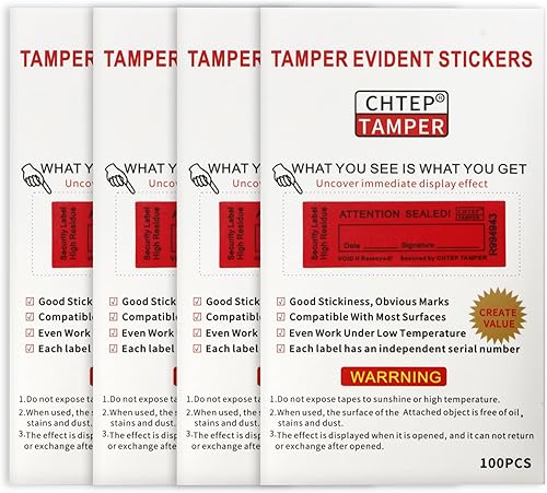 Miniatura 10 de 100 calcomanías de vacío 100  de residuos de alta calidad a prueba de manipulaciones etiquetas sellos 0984 x 3543in azul