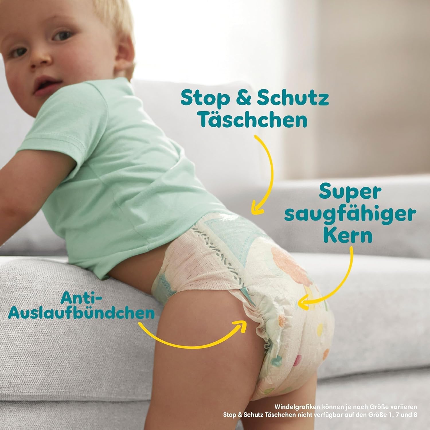 Pampers Baby-Dry Größe 6+, 176 Windeln, 14kg-19kg, Bis zu 100% Auslaufschutz & Komfort die ganze Nacht