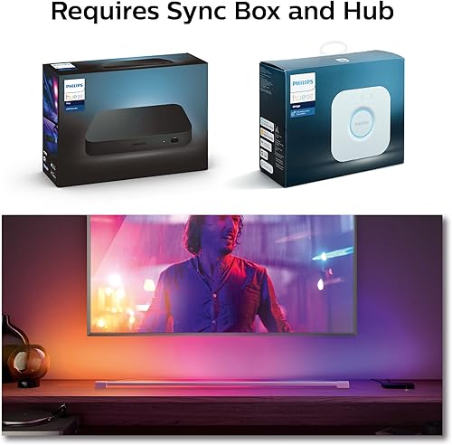 Miniatura 2 de Philips Hue RGB Play - Tubo de luz LED inteligente con degradado - Grande - Paquete de 1 - Efecto multicolor - Interior - Sincronización con TV,