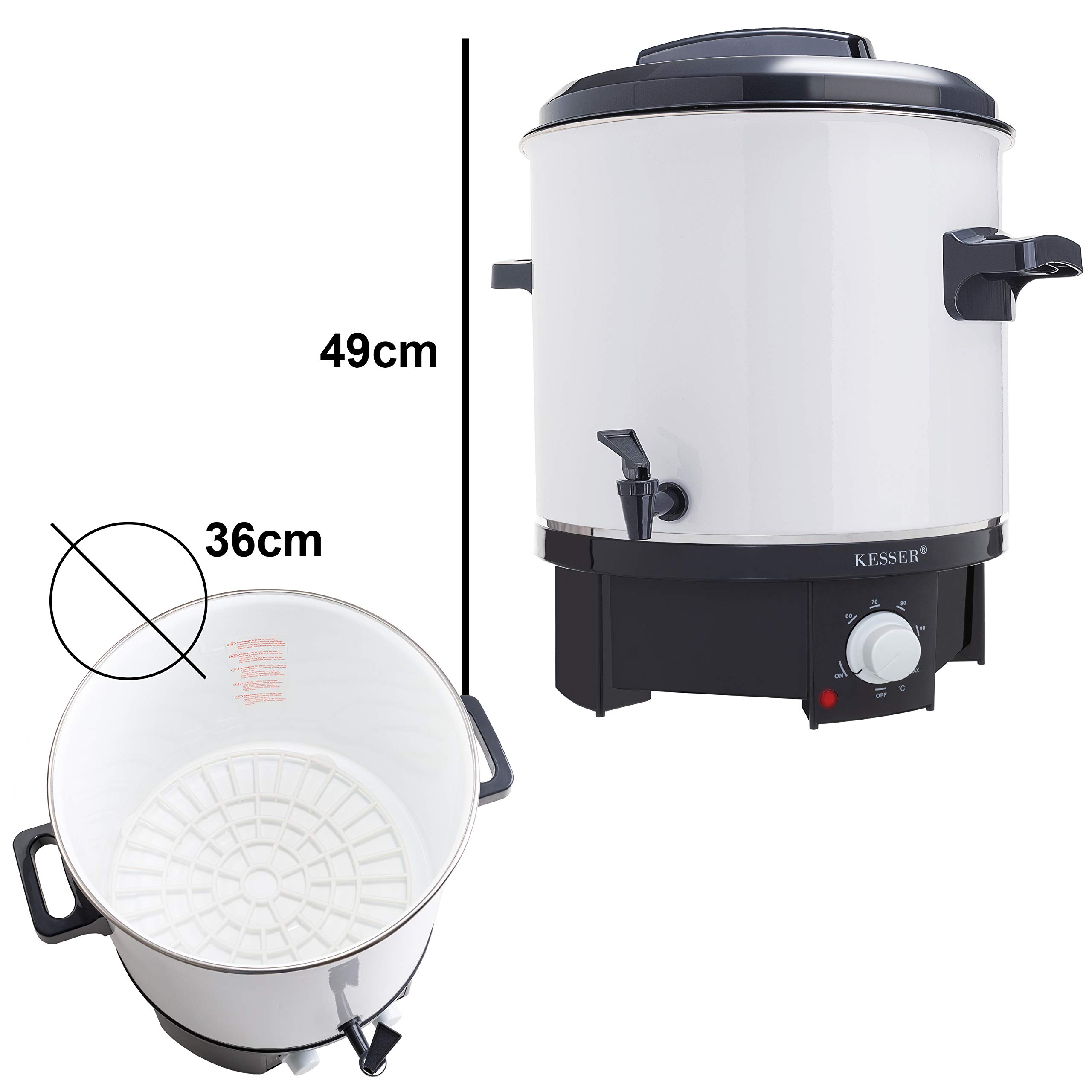 KESSER Einkochautomat 27 Liter 1800 Watt Temperatur 30-100°C Abschaltautomatik