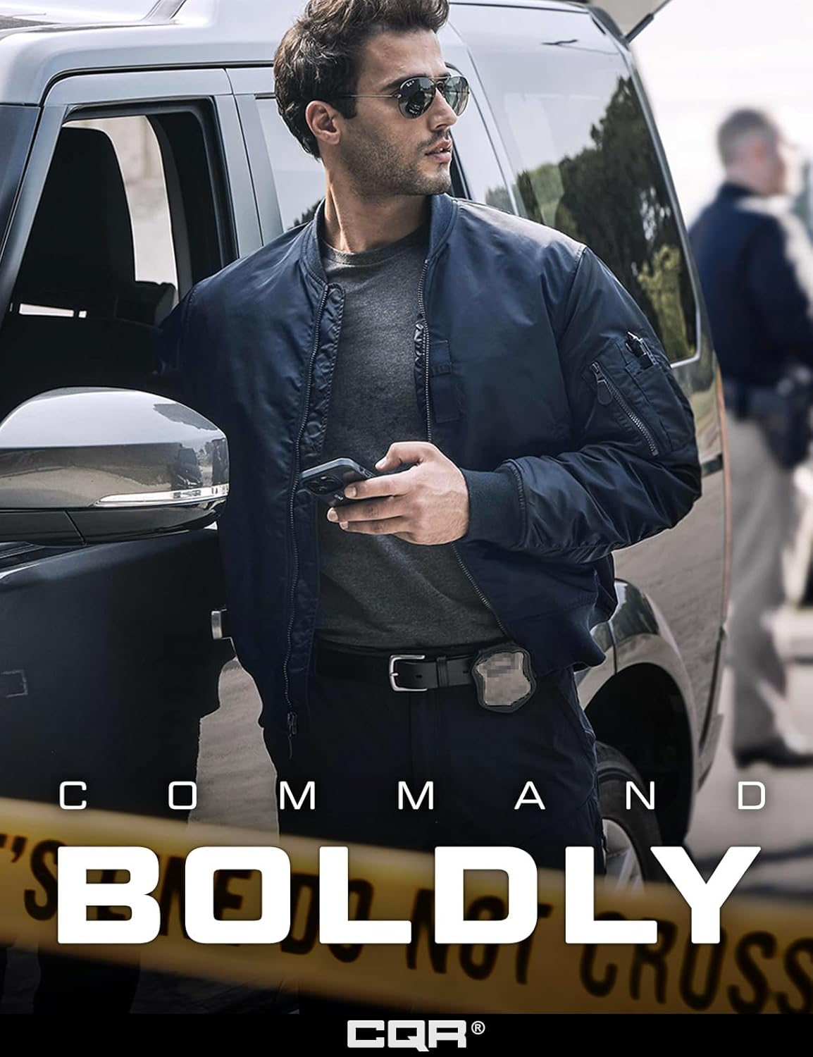 CQR Men's Casual Bomber Jacket, Outdoor Fall/Winter Zip-Up Windbreaker, Water Resistant Padded MA-1 Flight Jacket with Pocket - Image 3