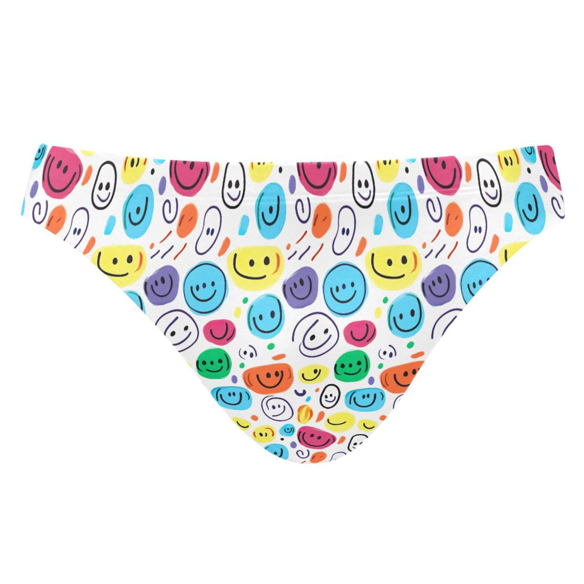 Mens Swim Briefs Smiley Face Swimwear Bikini Swimsuit XL B0403798