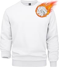 MAGCOMSEN Basic Pullover, Men’s Crew Neck Sweatshirt, Fleece Winter Shirts, Long-Sleeved Leisure Sports Tops, Warm Lined Outdoor Shirts