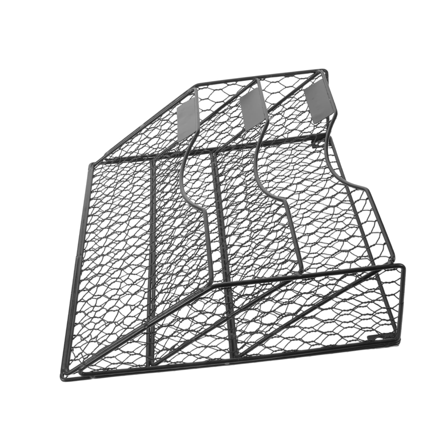 VILLCASE Organizador de Archivos de Pared Negro de Metal 3 Compartimentos y Diseño Moderno para Oficina y Escuela, Ahorra Espacio y Mantiene Documentos Ordenados