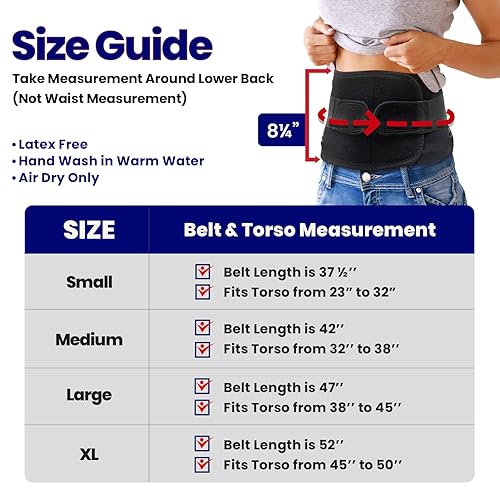 Miniatura 4 de Cinturón de apoyo lumbar transpirable para alivio del dolor del nervio ciático, cinturón de apoyo de espalda baja para levantamiento pesado,