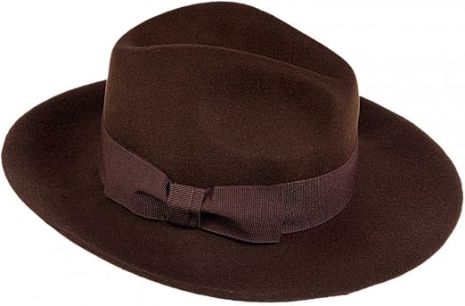 Ledatomica Cappello Donna Feltro Stile Borsalino Falda Larga-TestadiMoro-58  : Amazon.it: Abbigliamento