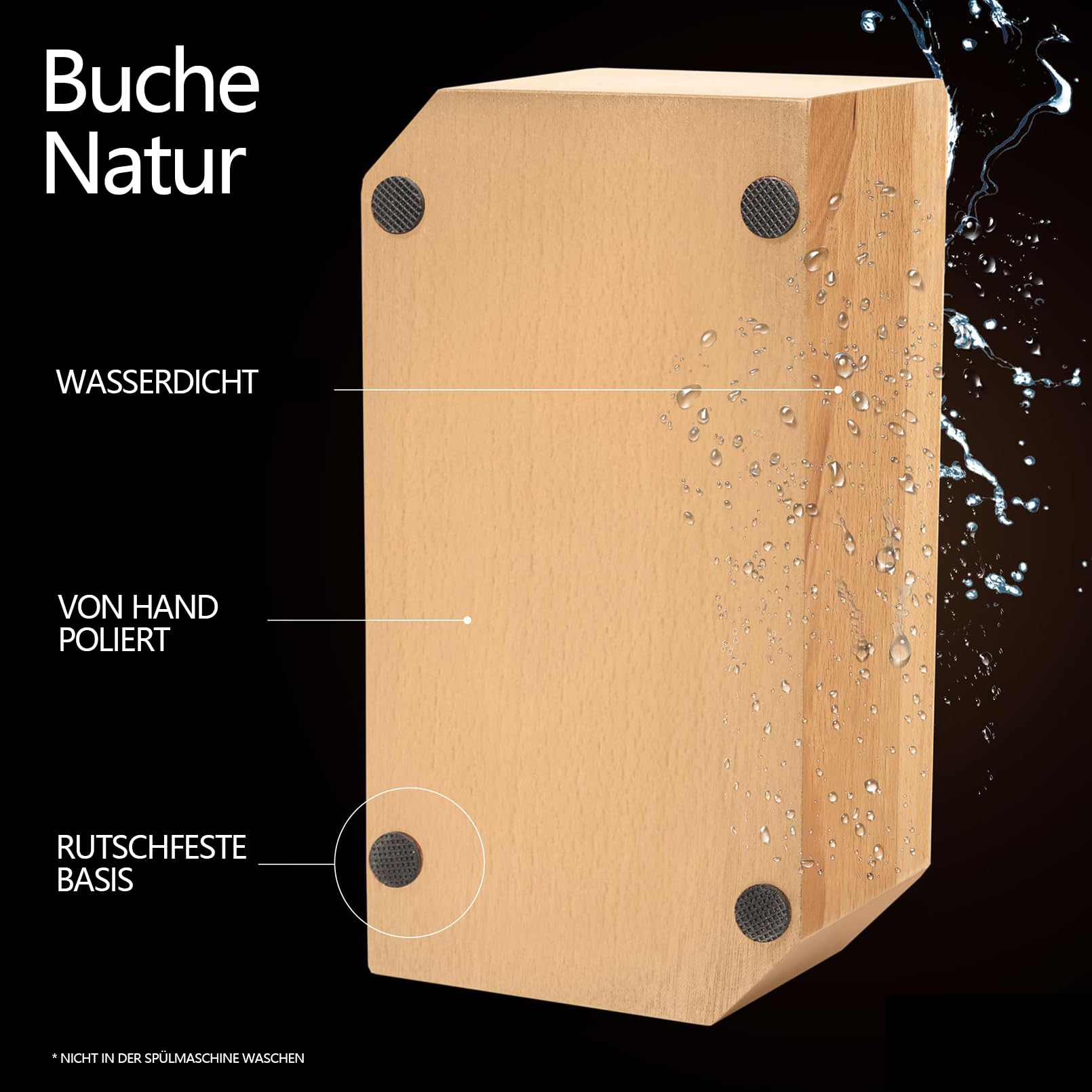 Generisch 58mm Kaffee-Stampfstation mit Tamperhalter aus Holz Barista-Zubehör für Perfect Tamp Buche Holz 51/54mm